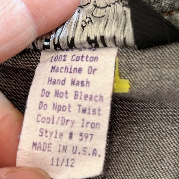 Lilia Smitty Vintage 90s Western Denim Swing Skirt M Gray - Picture 11 of 11